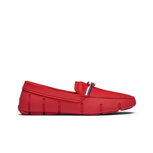 SWIMS MENS LOAFERS, RIVA SHOES FOR MEN, CASUAL BEACH LOAFER,  (RED,13)